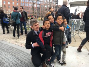 Paul and his nephews came to visit and support him at the unveiling of the Memorial he helped created.